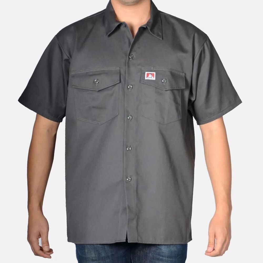✨Ben Davis Short Sleeve Button-Up Charcoal Sz 2XL Shirt✨